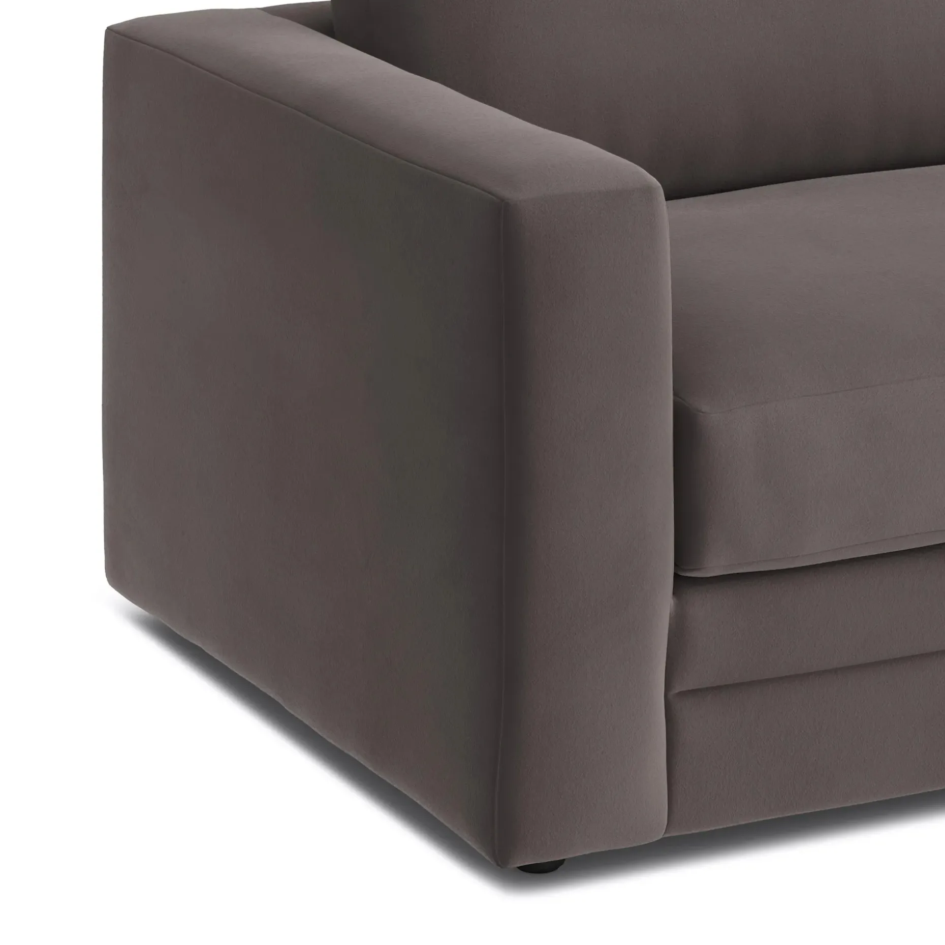 Riley 84" Velvet Storage Sofa - Hale Warm Gray