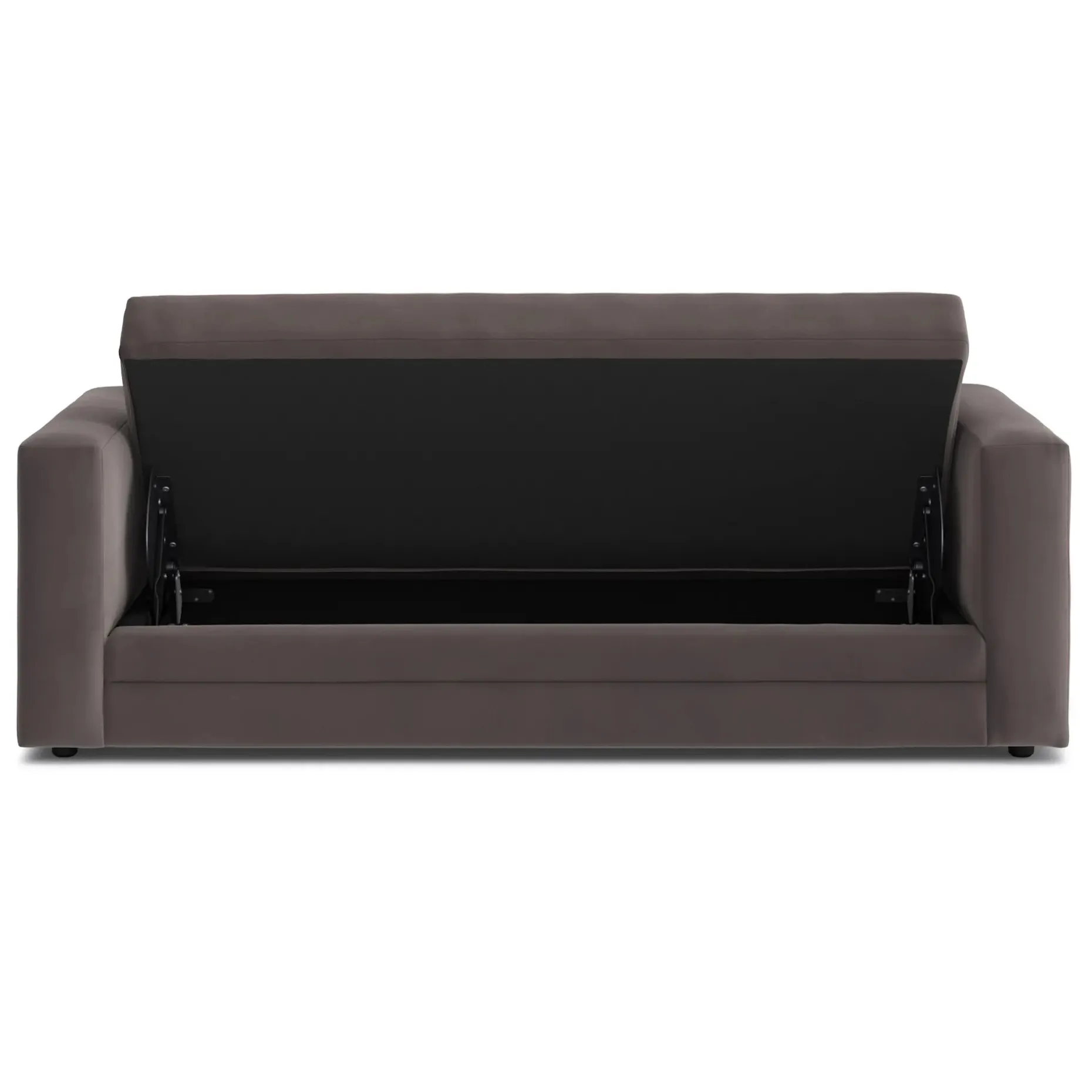 Riley 84" Velvet Storage Sofa - Hale Warm Gray