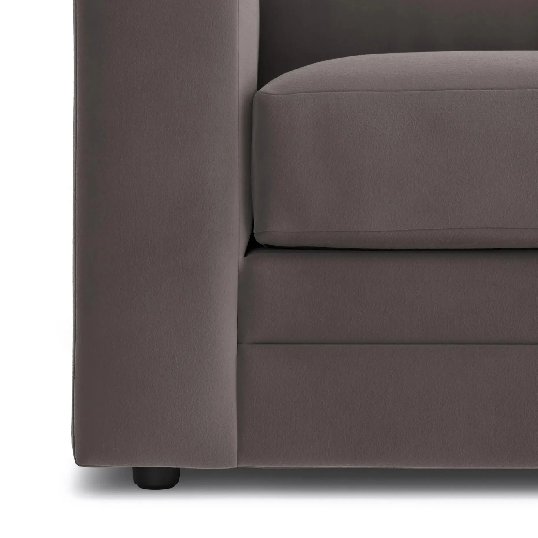 Riley 84" Velvet Storage Sofa - Hale Warm Gray