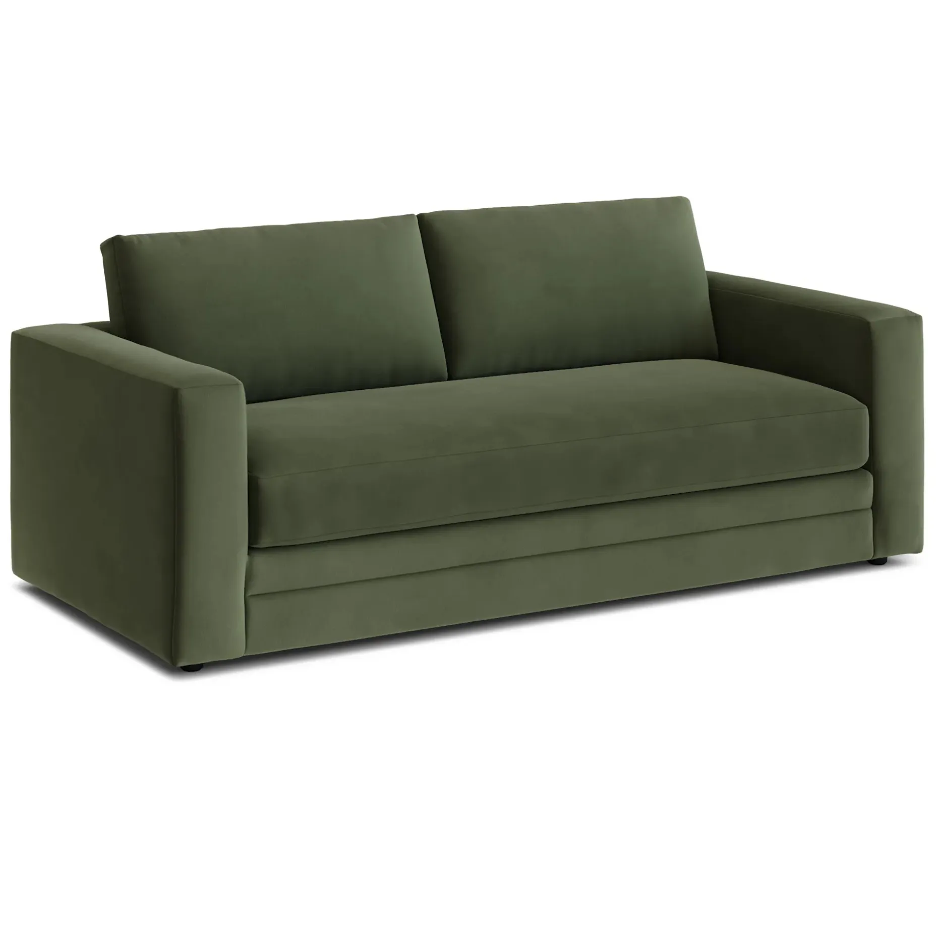 Riley 84" Velvet Storage Sofa - Hale Fir Green