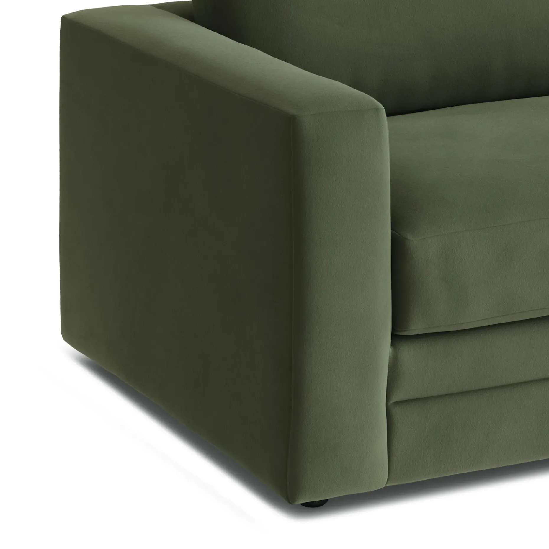 Riley 84" Velvet Storage Sofa - Hale Fir Green
