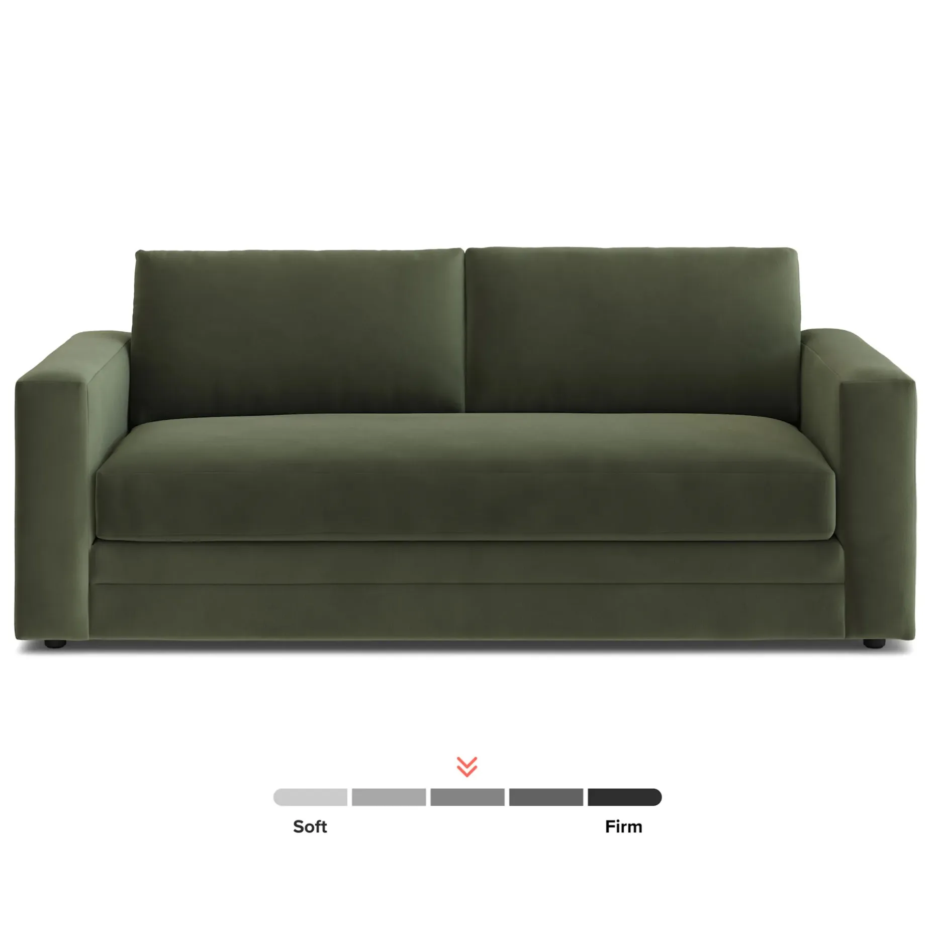 Riley 84" Velvet Storage Sofa - Hale Fir Green