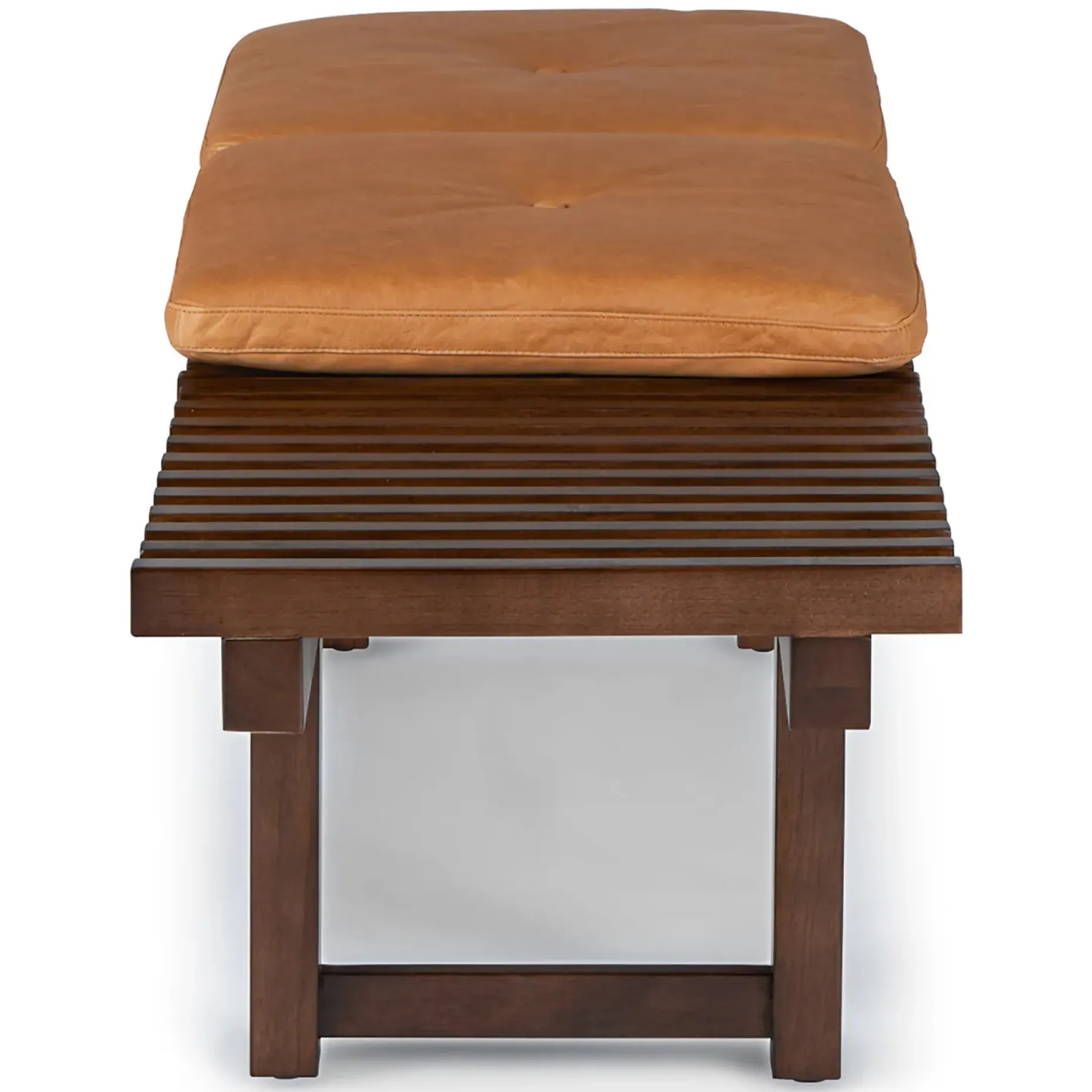 Ripa 59" Leather Bench - Charme Tan