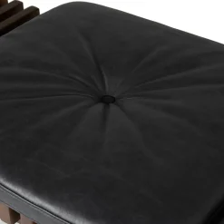Ripa 59" Leather Bench - Oxford Black