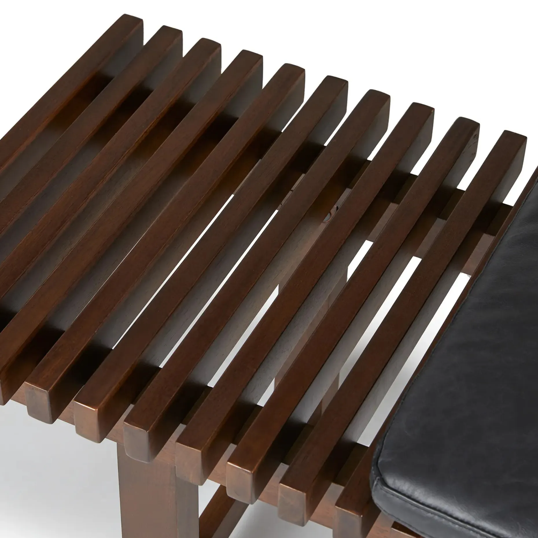 Ripa 59" Leather Bench - Oxford Black