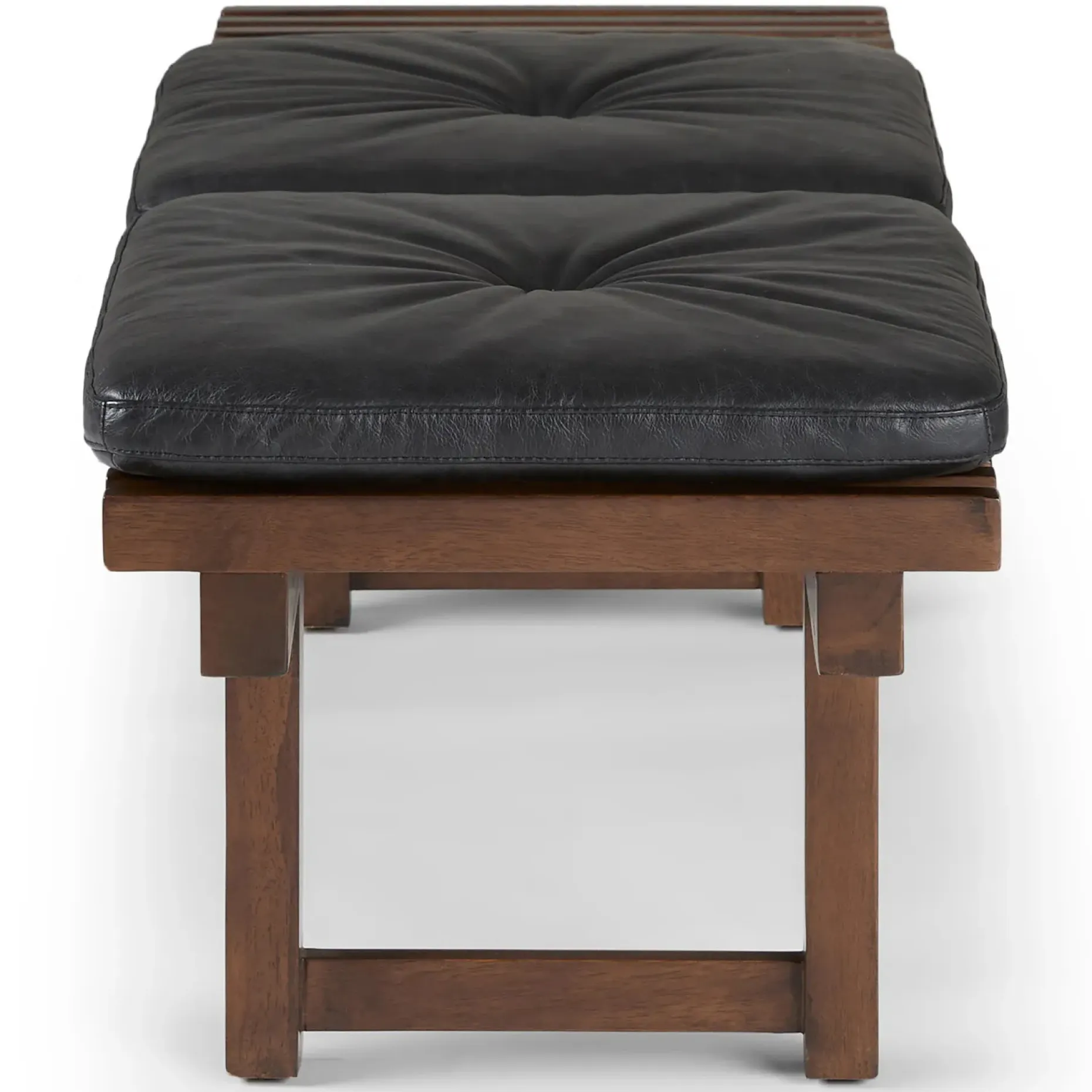 Ripa 59" Leather Bench - Oxford Black