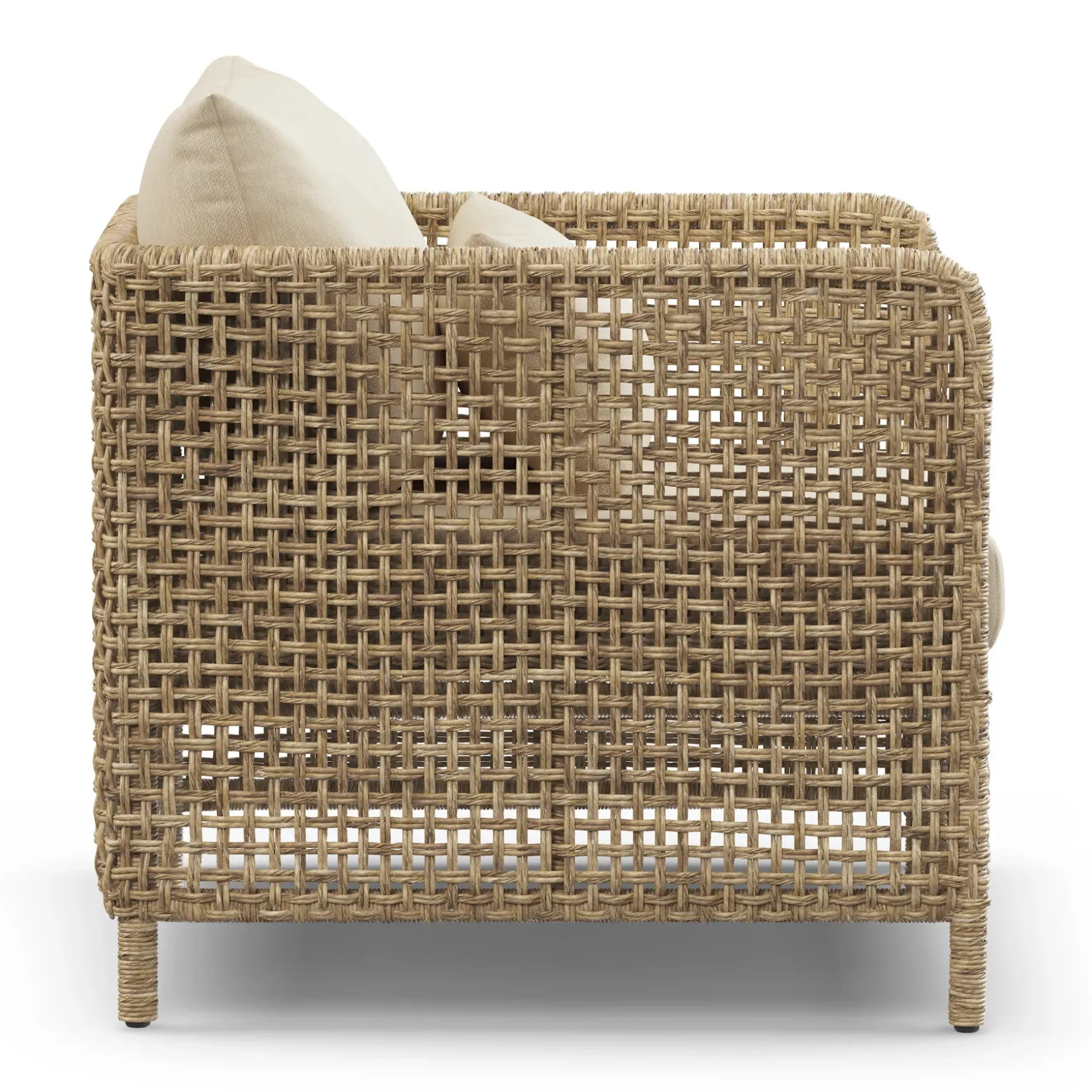 Robbi 32.5" Outdoor Lounge Chair Set - Dravite Ivory