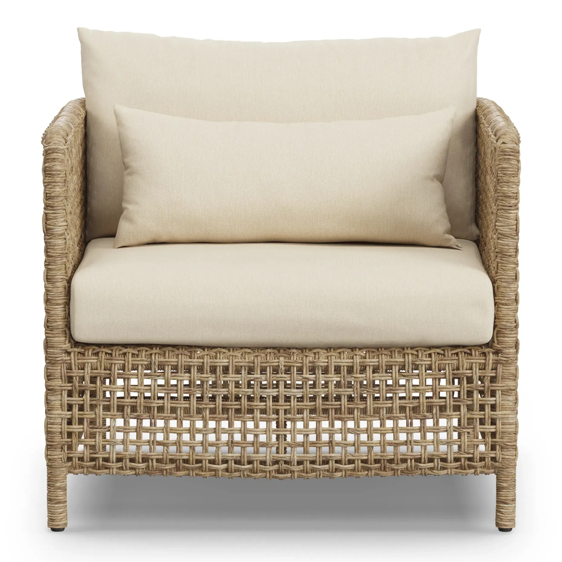 Robbi 32.5" Outdoor Lounge Chair Set - Dravite Ivory