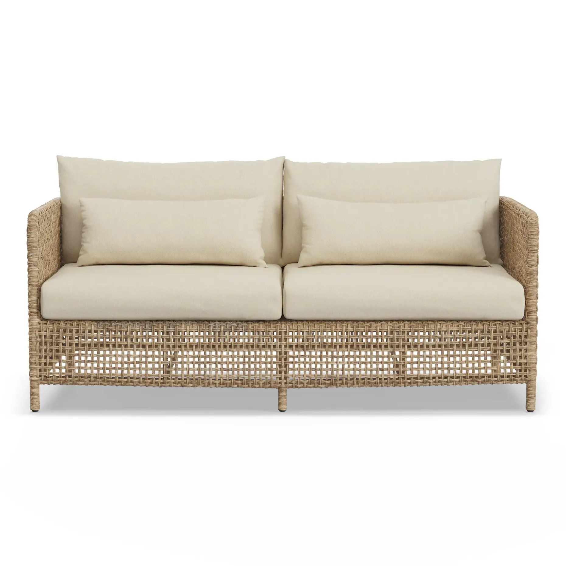 Robbi 67.25" Outdoor Loveseat - Dravite Ivory