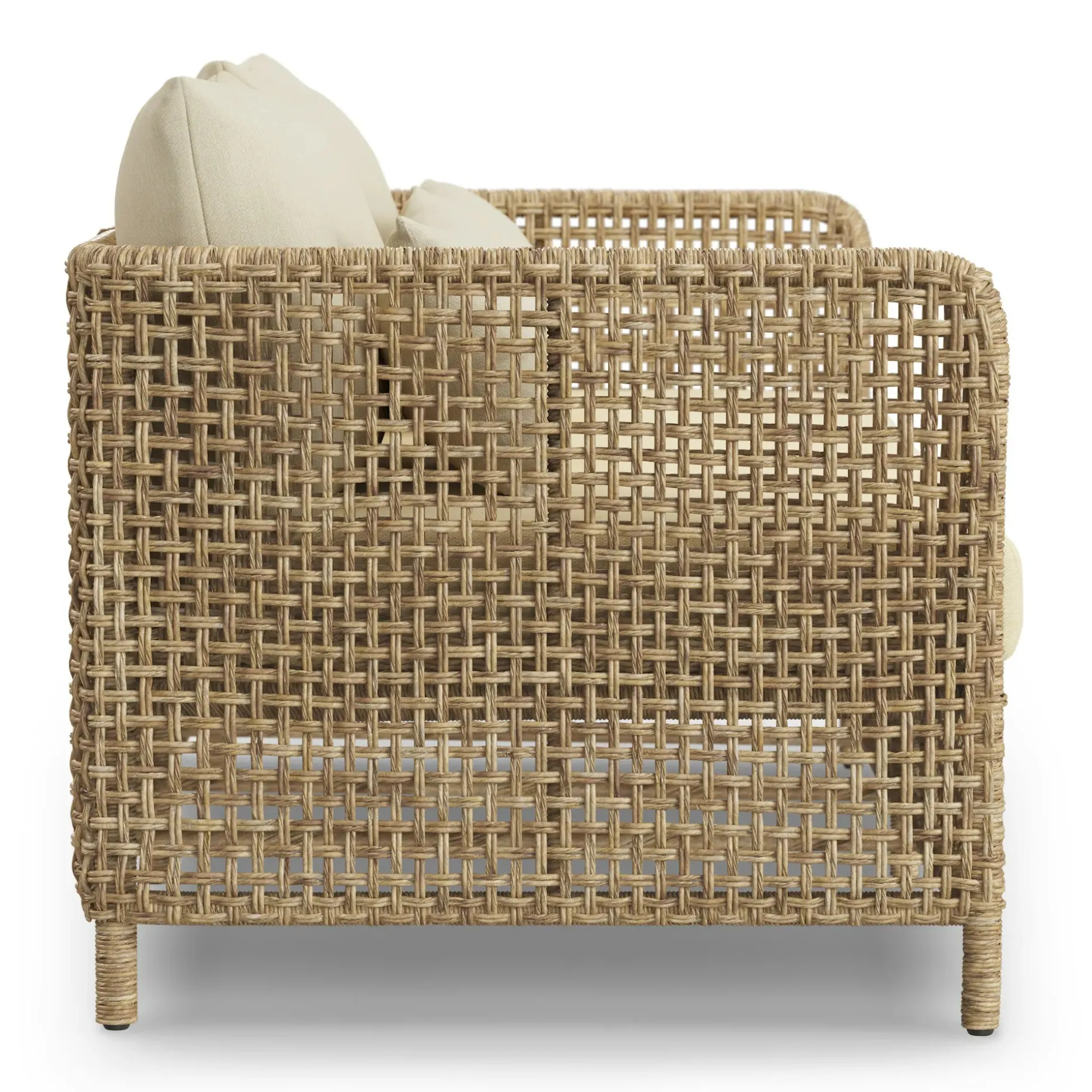 Robbi 67.25" Outdoor Loveseat - Dravite Ivory