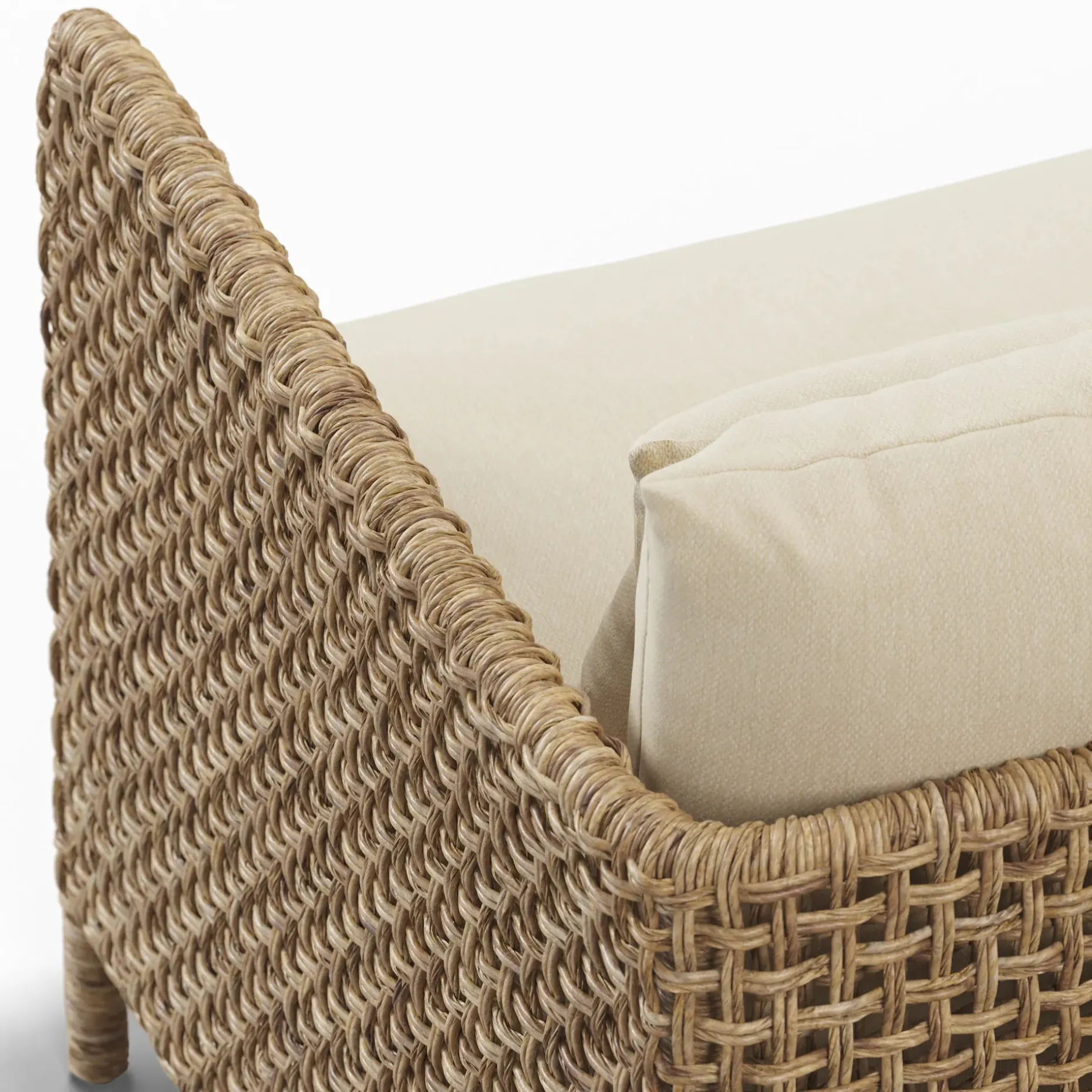 Robbi 67.25" Outdoor Loveseat - Dravite Ivory