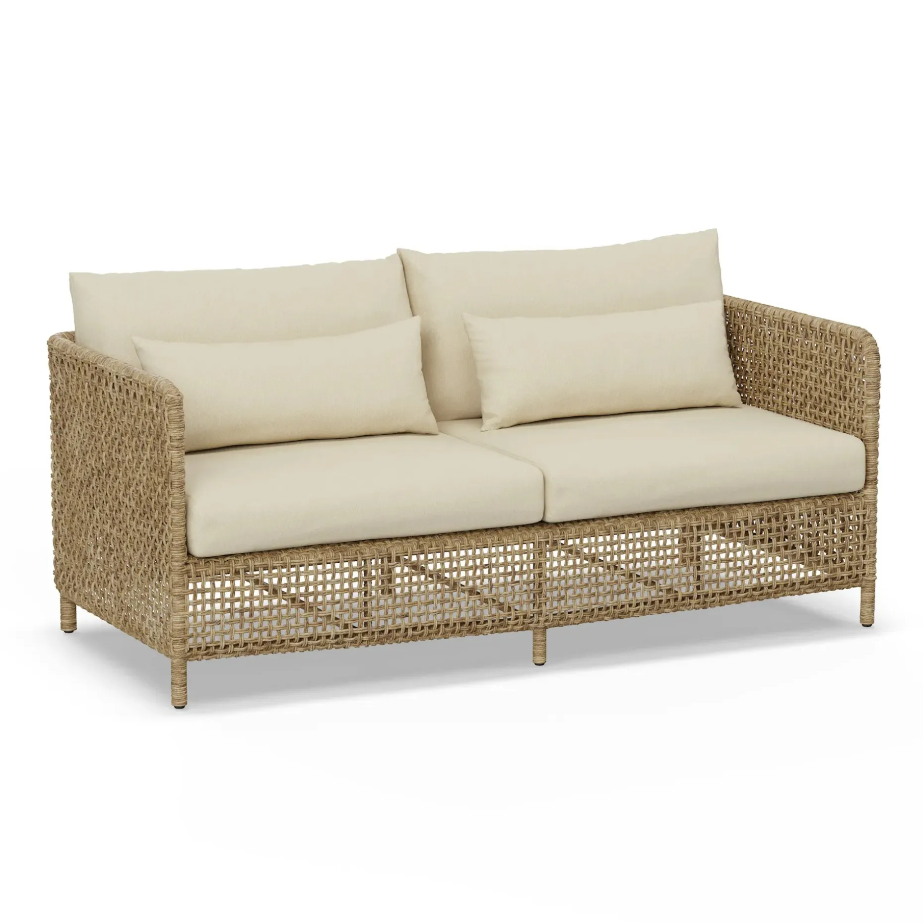 Robbi 67.25" Outdoor Loveseat - Dravite Ivory