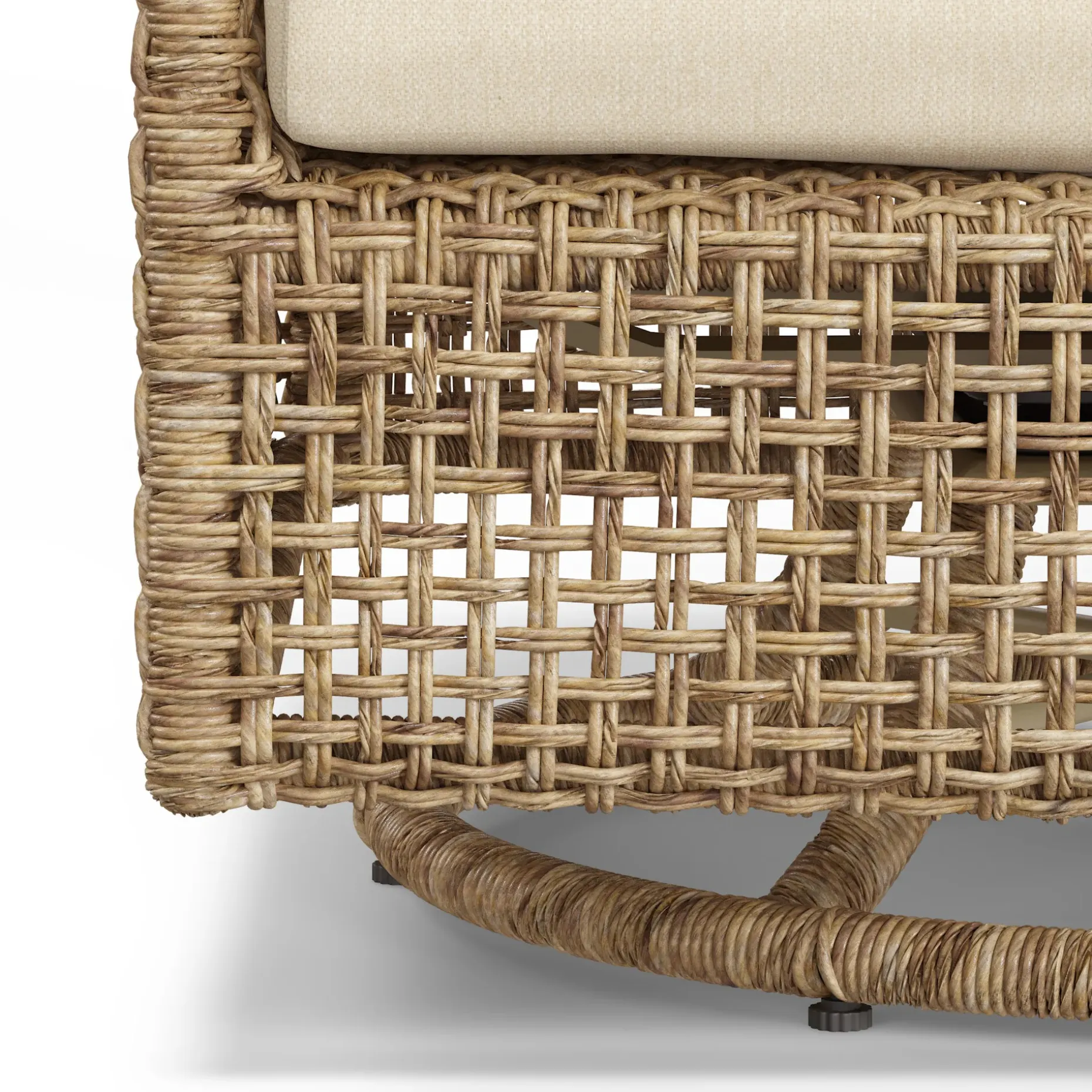 Robbi 32.5" Outdoor Swivel Chair - Dravite Ivory