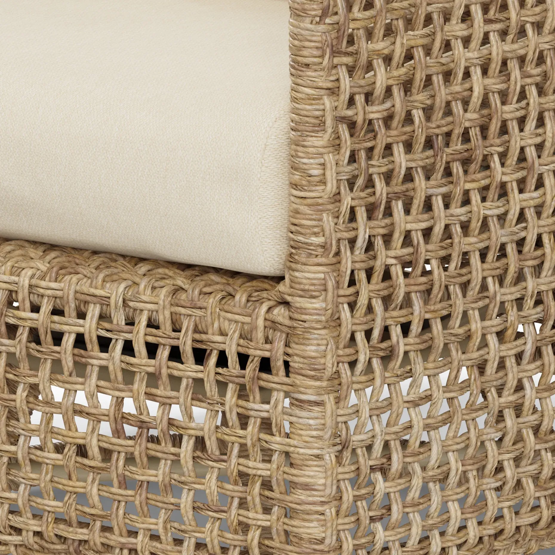 Robbi 32.5" Outdoor Swivel Chair - Dravite Ivory