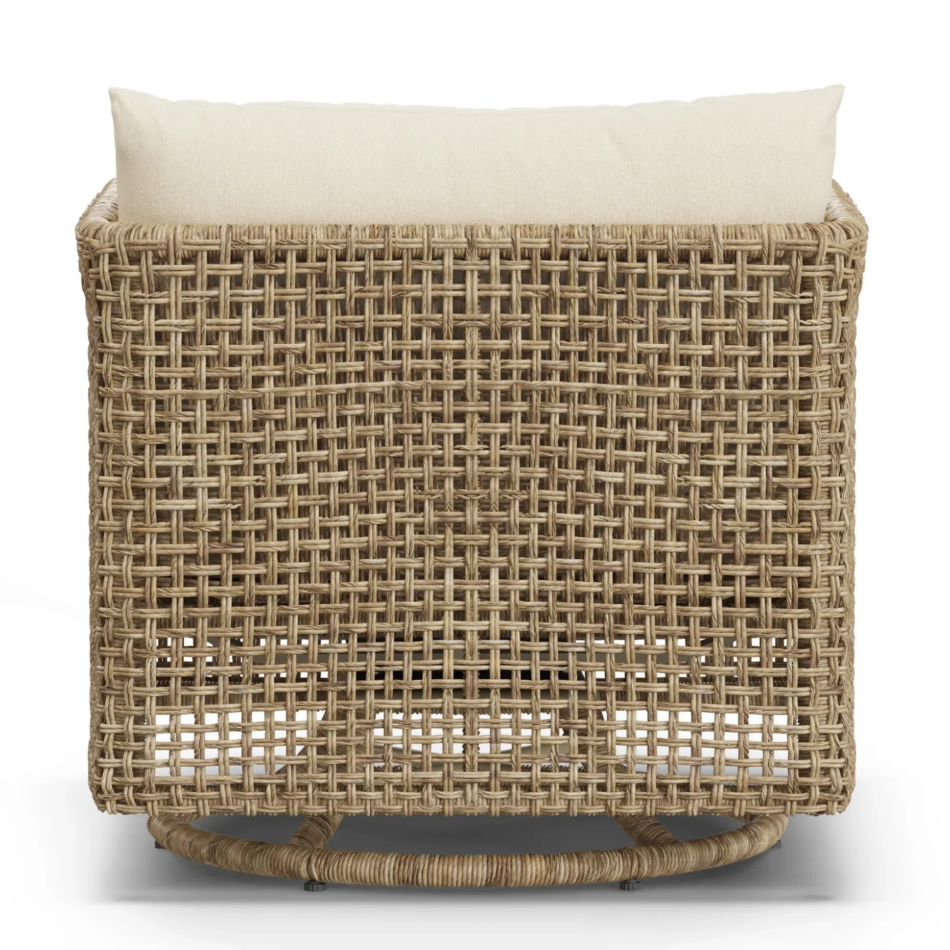 Robbi 32.5" Outdoor Swivel Chair - Dravite Ivory