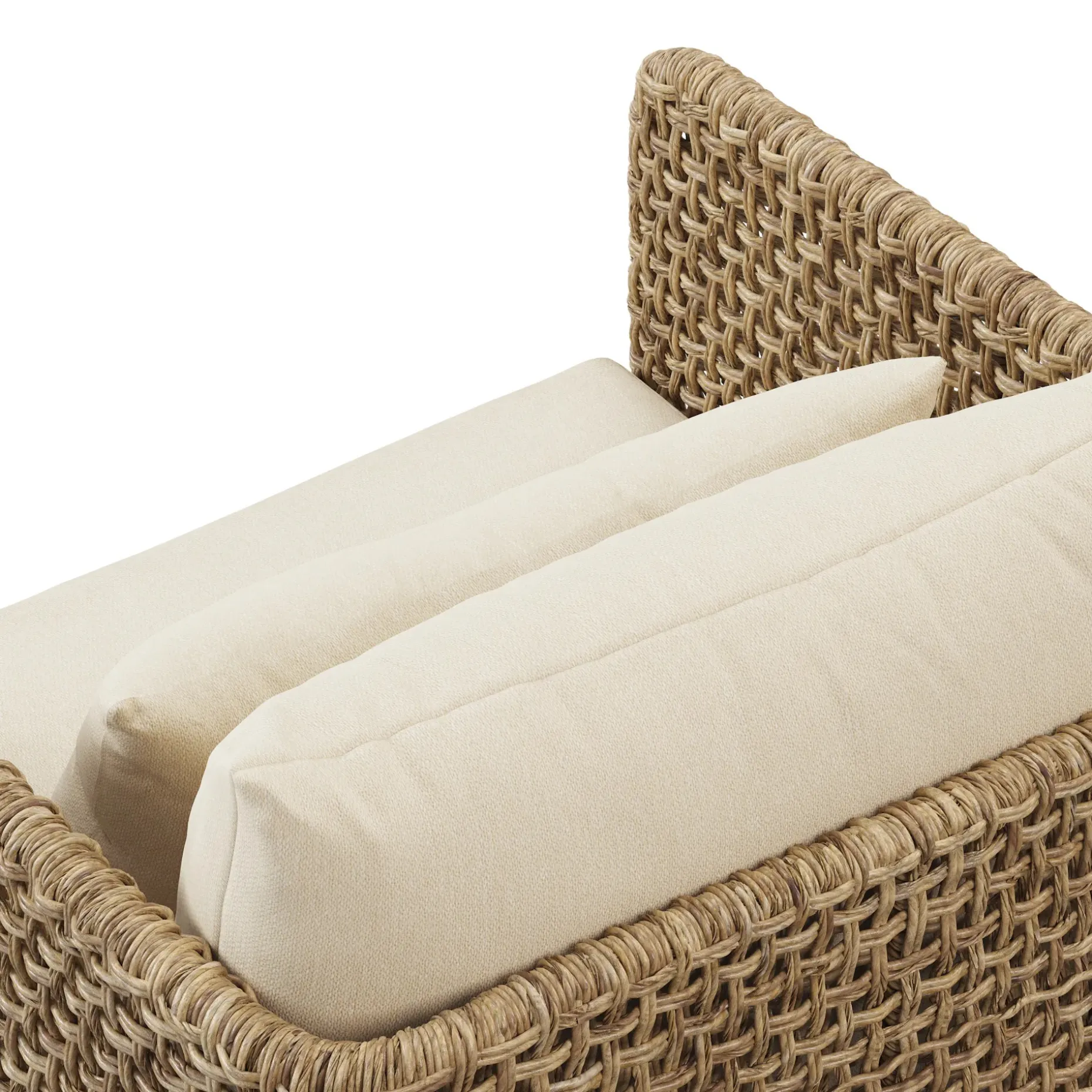Robbi 32.5" Outdoor Swivel Chair - Dravite Ivory