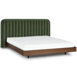 Rolph King Velvet Headboard - Plush Pacific Green