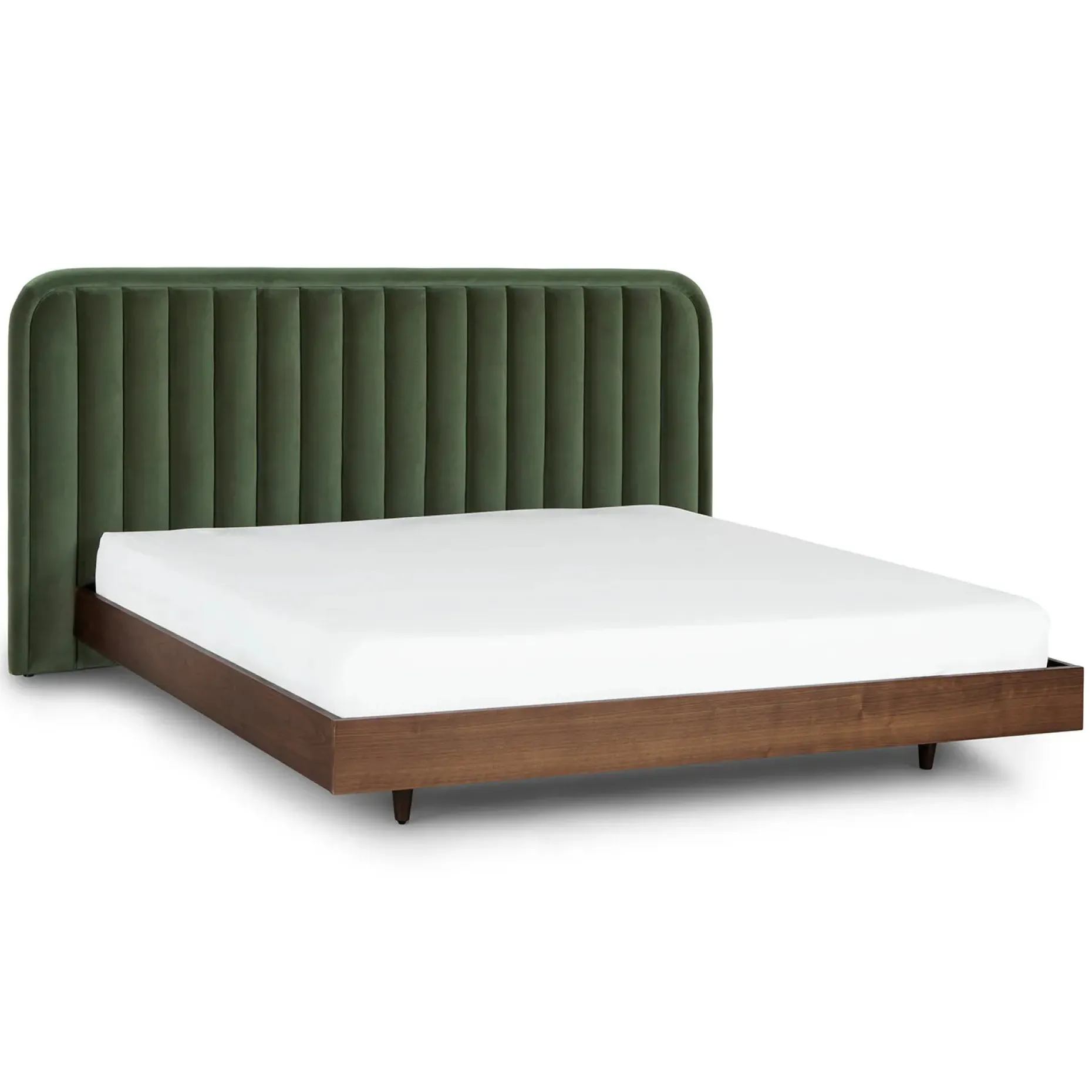 Rolph King Velvet Headboard - Plush Pacific Green