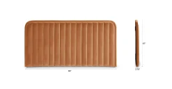 Rolph King Velvet Headboard - Plush Pacific Rust