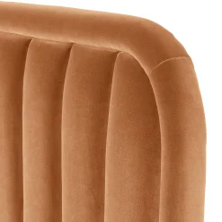 Rolph King Velvet Headboard - Plush Pacific Rust
