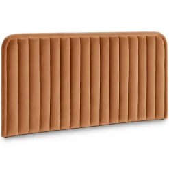 Rolph King Velvet Headboard - Plush Pacific Rust