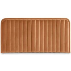 Rolph King Velvet Headboard - Plush Pacific Rust