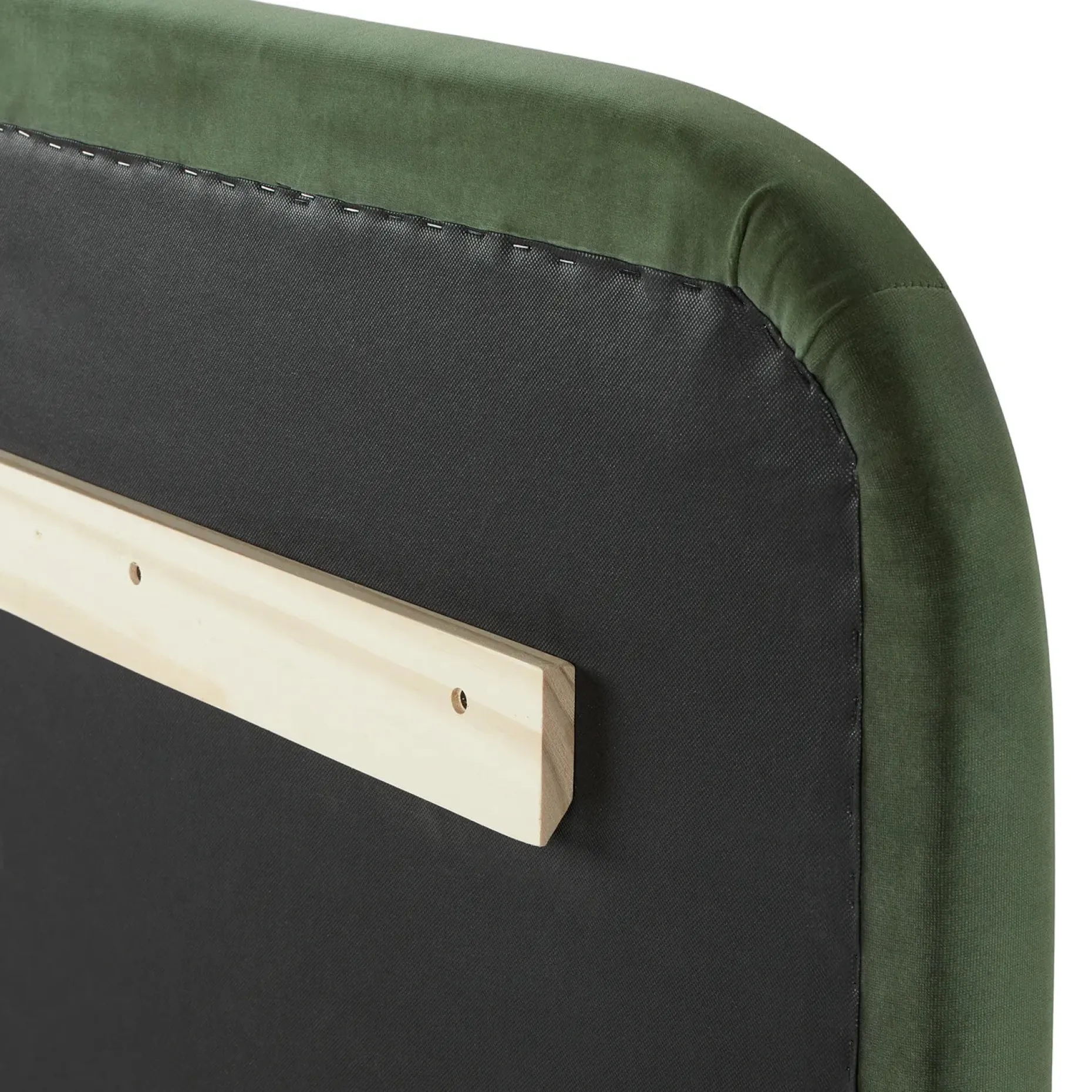 Rolph Queen Velvet Headboard - Plush Pacific Green