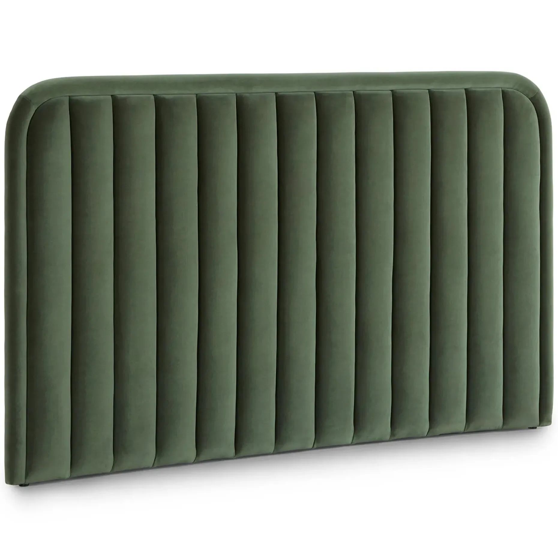 Rolph Queen Velvet Headboard - Plush Pacific Green