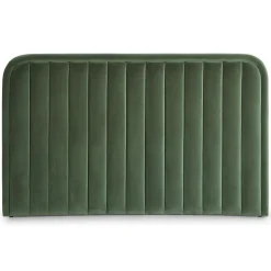 Rolph Queen Velvet Headboard - Plush Pacific Green