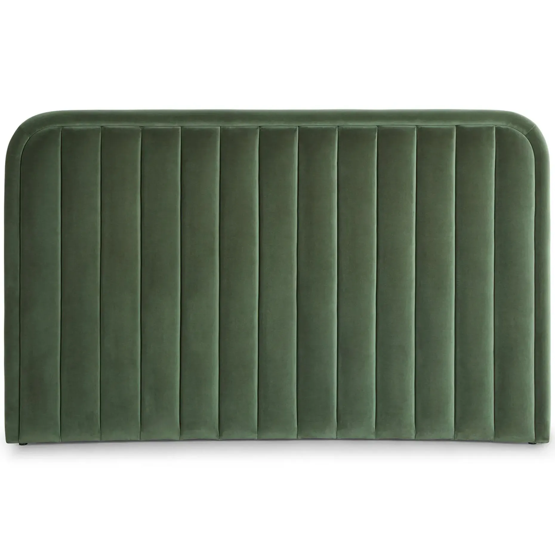 Rolph Queen Velvet Headboard - Plush Pacific Green