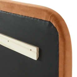 Rolph Queen Velvet Headboard - Plush Pacific Rust