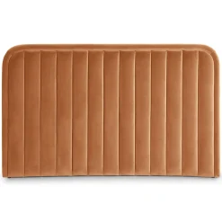 Rolph Queen Velvet Headboard - Plush Pacific Rust