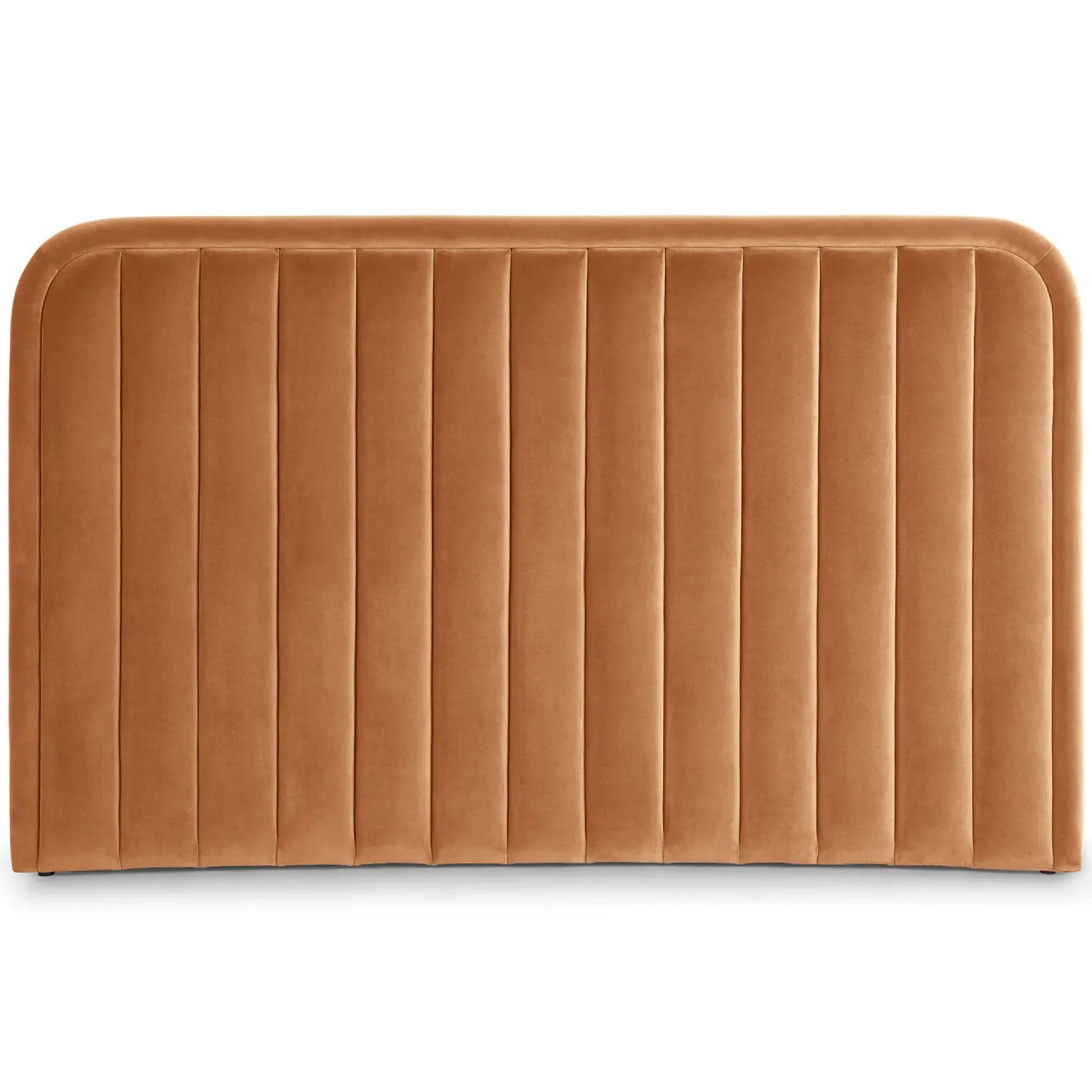 Rolph Queen Velvet Headboard - Plush Pacific Rust