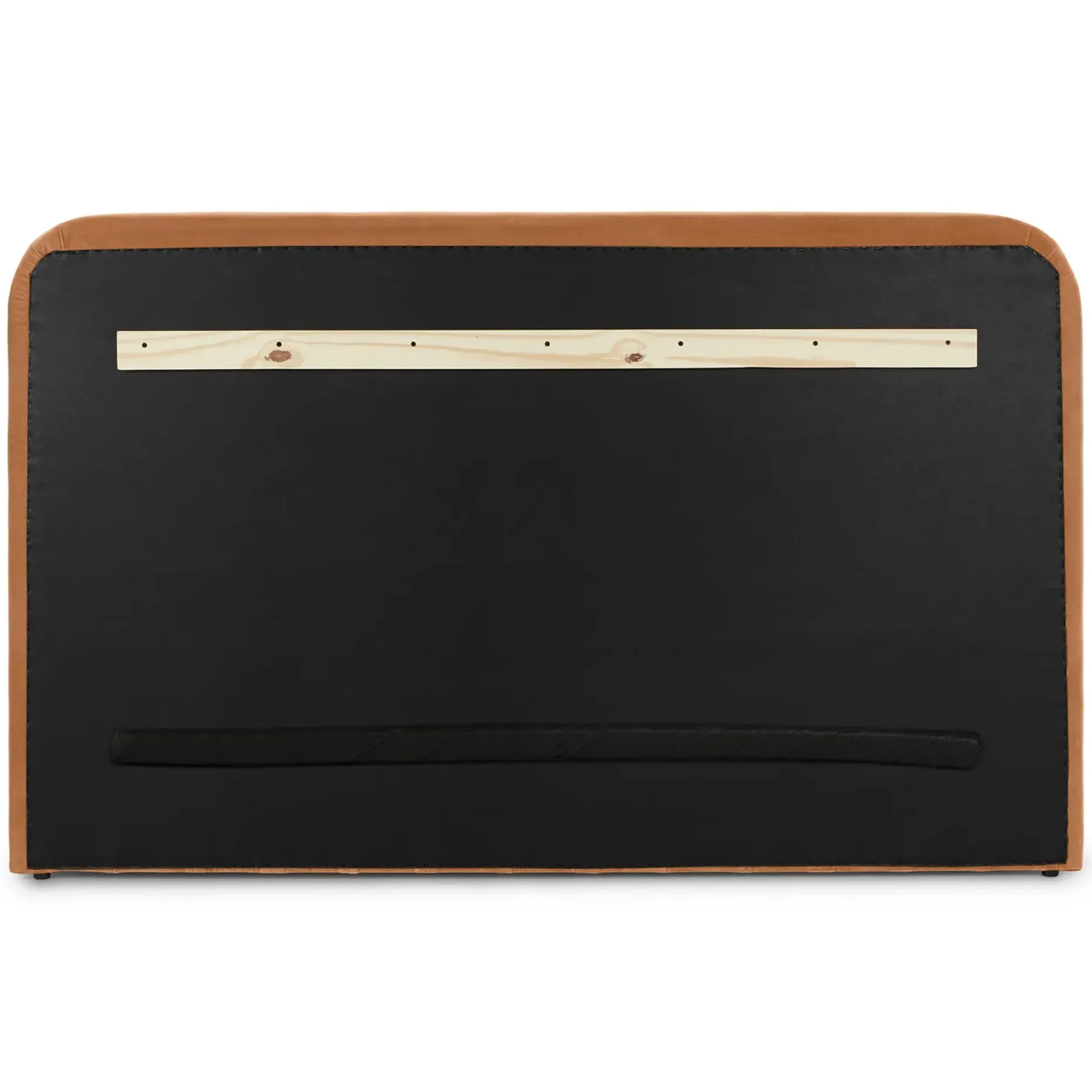 Rolph Queen Velvet Headboard - Plush Pacific Rust