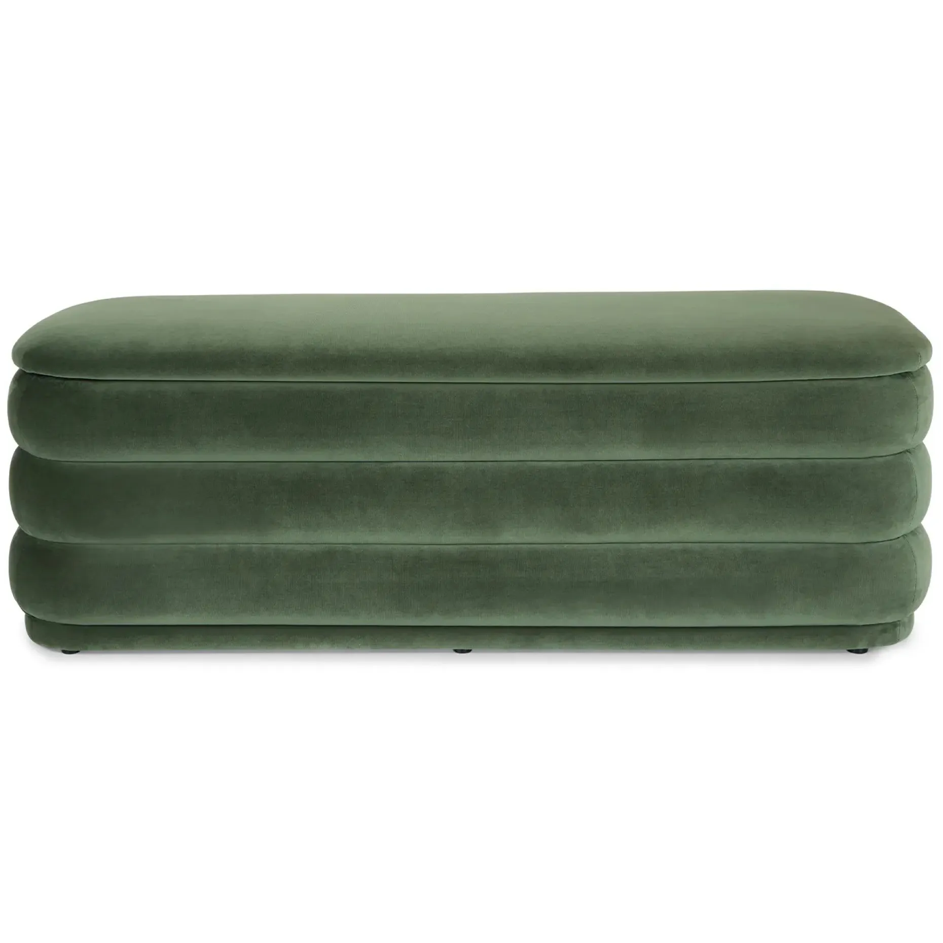 Rolph 55.5" Velvet Storage Bench - Plush Pacific Green