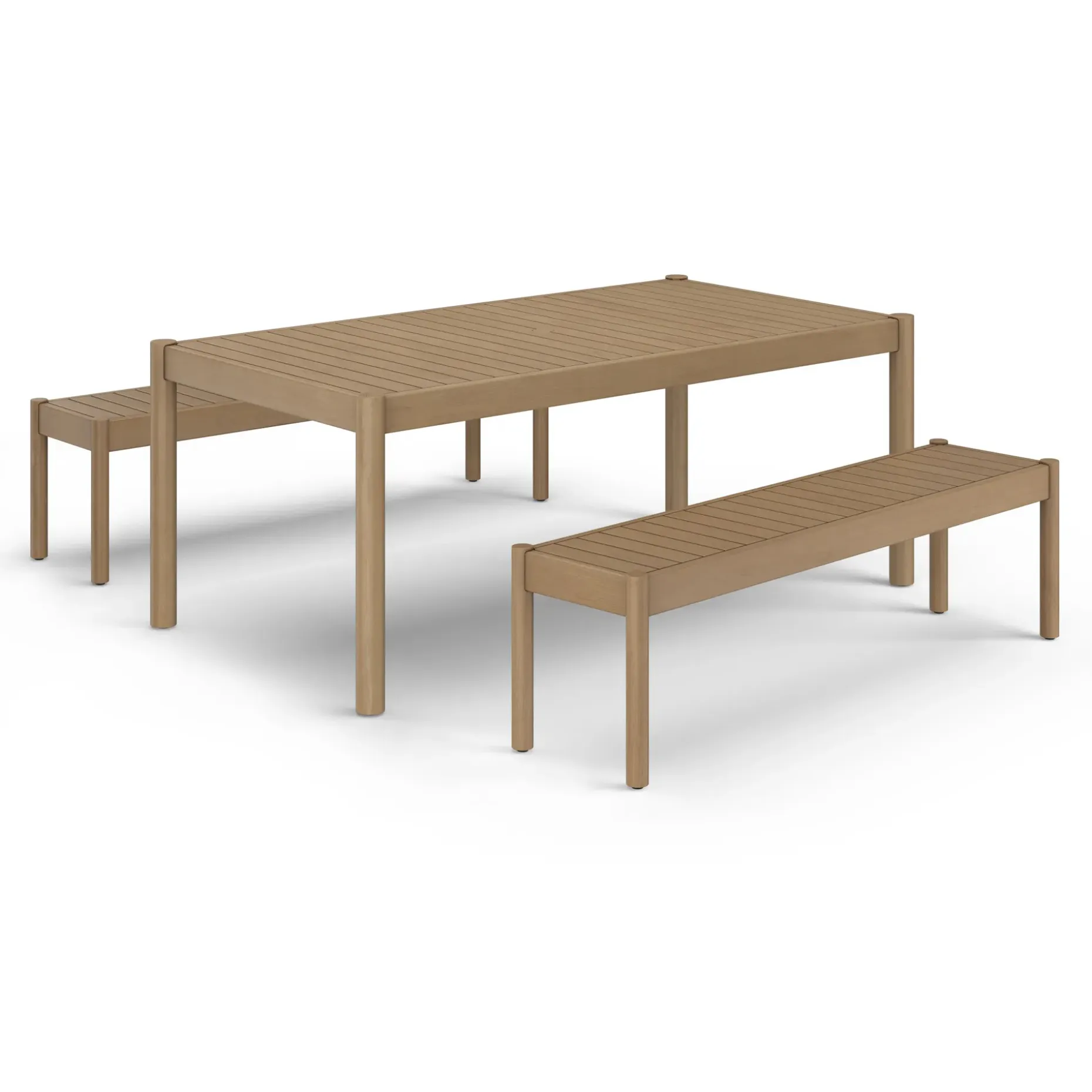 Rosa 75" Outdoor Dining Table Set - Light Eucalyptus