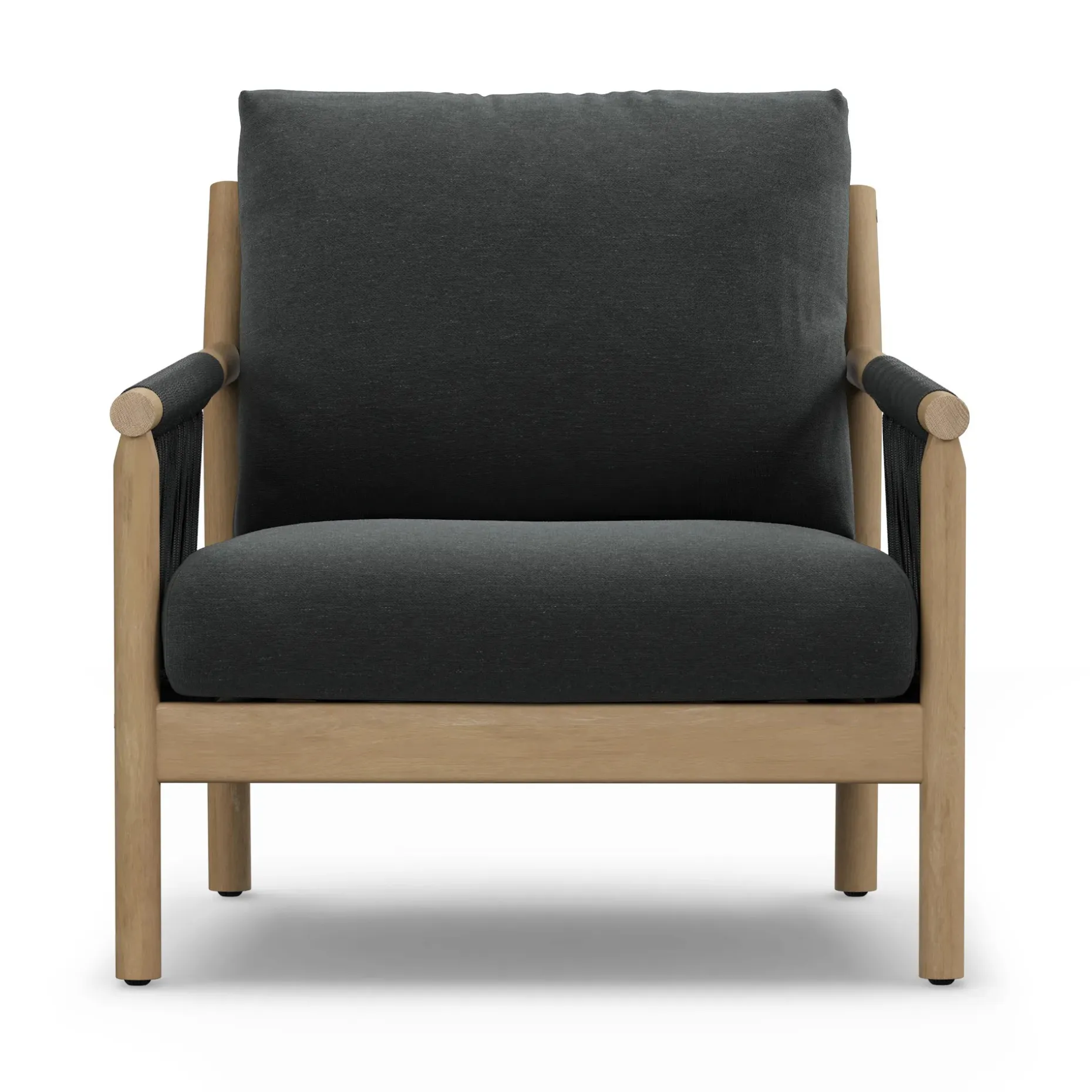 Rosa 34.5" Outdoor Lounge Chair - Dravite Black