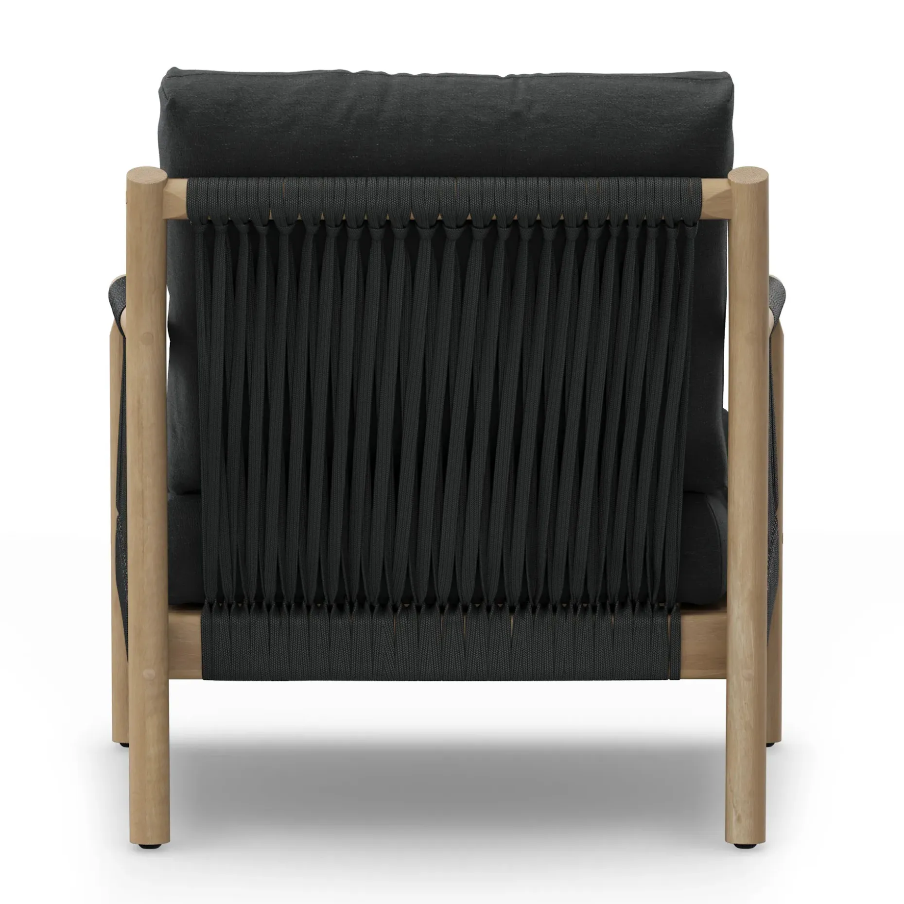 Rosa 34.5" Outdoor Lounge Chair - Dravite Black