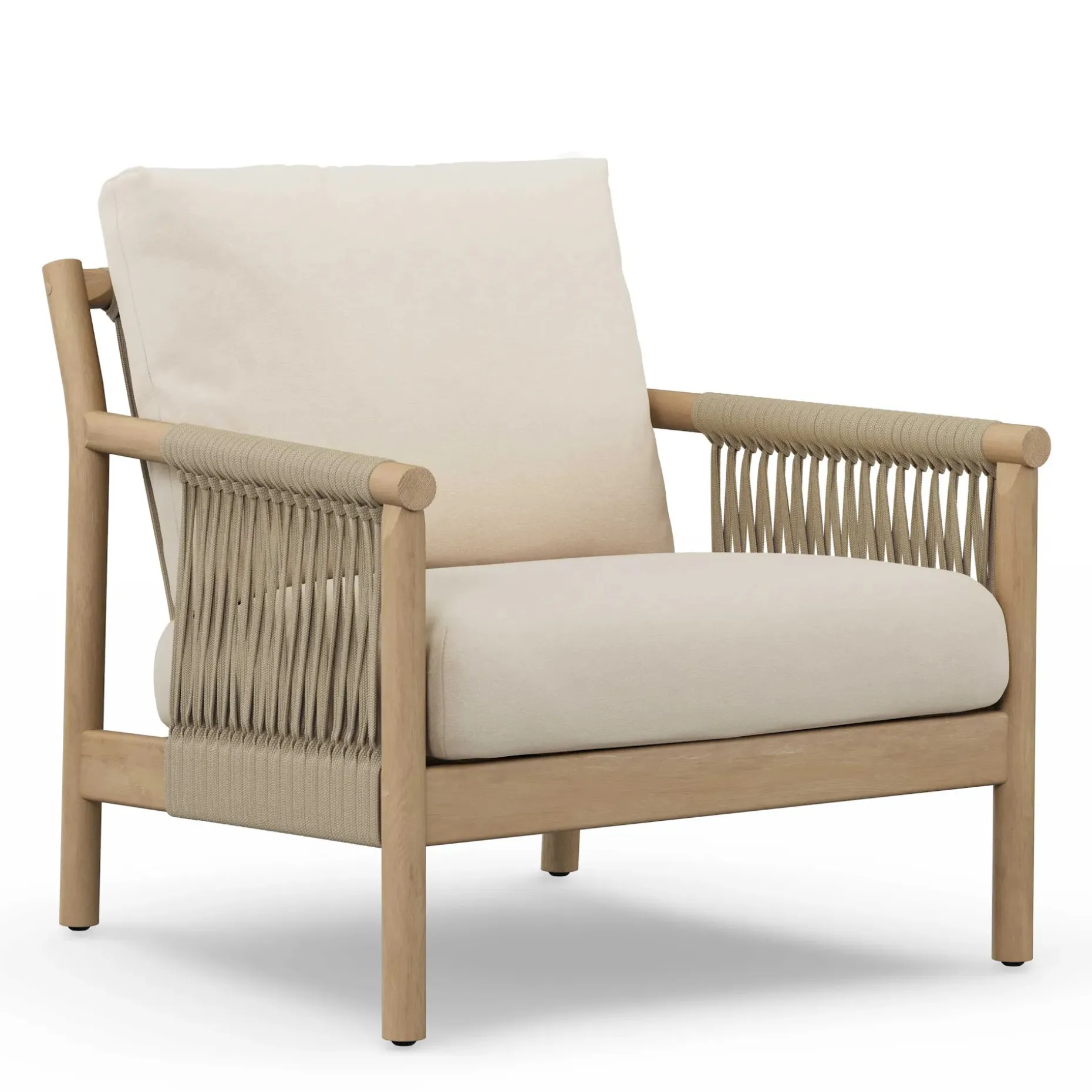 Rosa 34.5" Outdoor Lounge Chair - Dravite Ivory