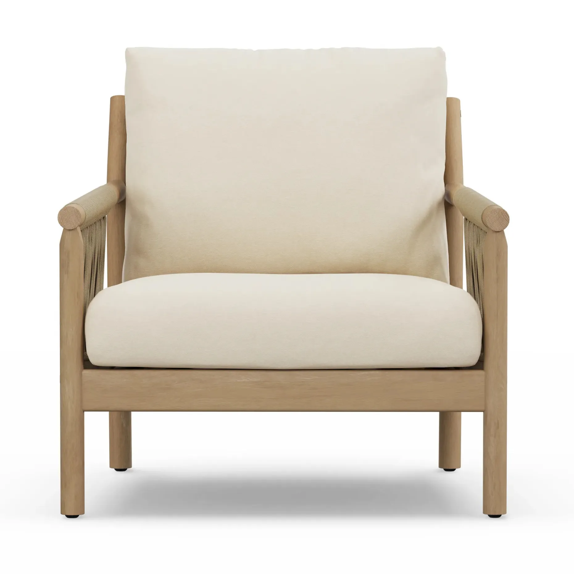 Rosa 34.5" Outdoor Lounge Chair - Dravite Ivory