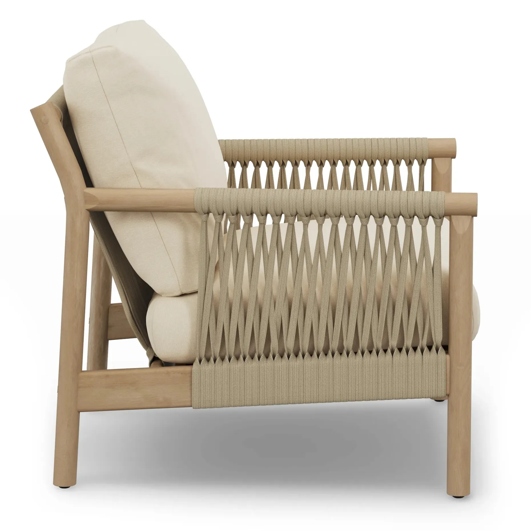 Rosa 34.5" Outdoor Lounge Chair Set - Dravite Ivory