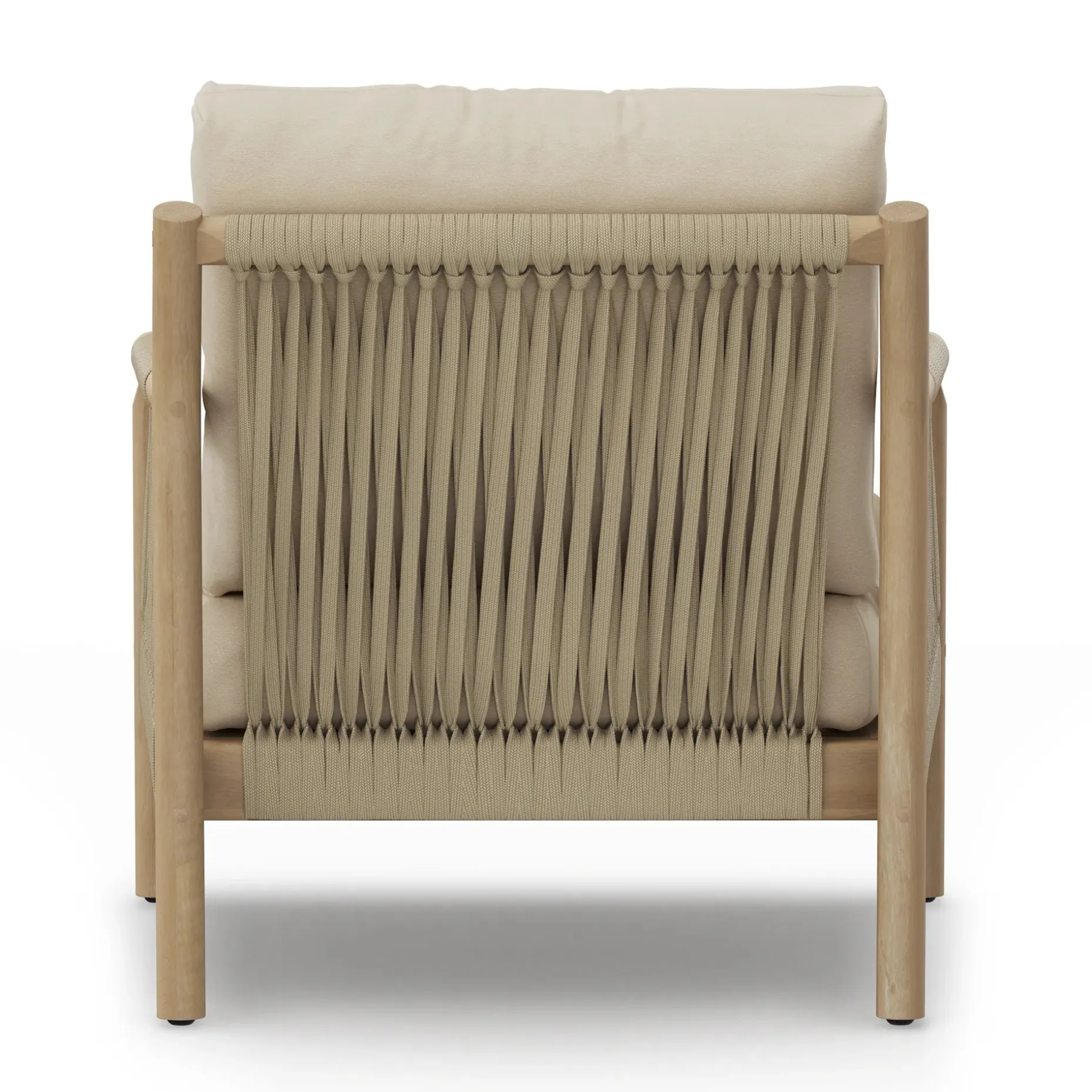 Rosa 34.5" Outdoor Lounge Chair Set - Dravite Ivory
