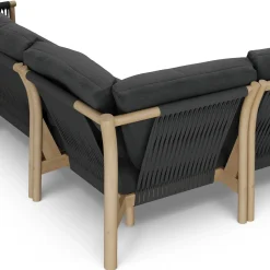 Rosa 110" Outdoor Sectional Set - Dravite Black