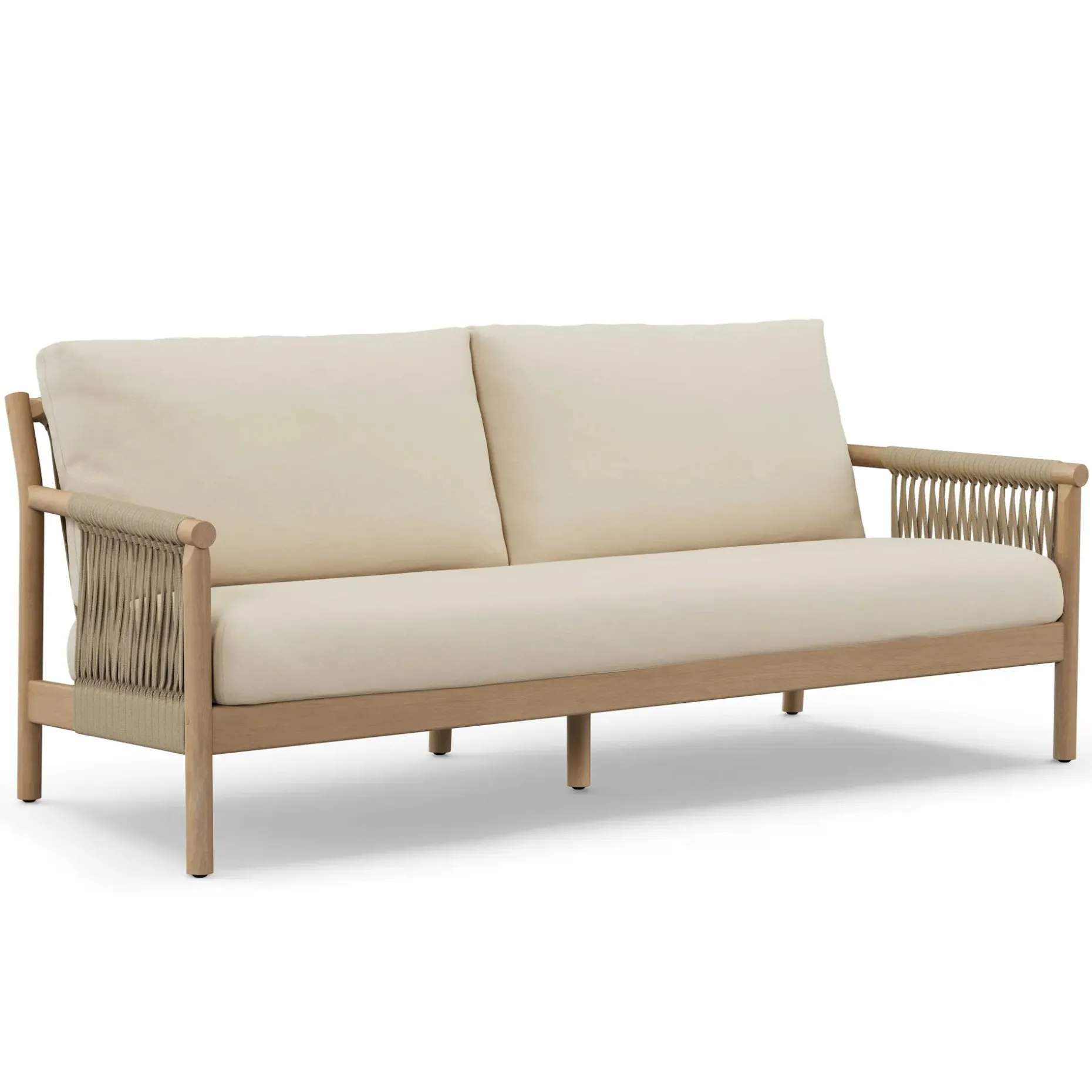 Rosa 80" Outdoor Sofa Lounge Set - Dravite Ivory