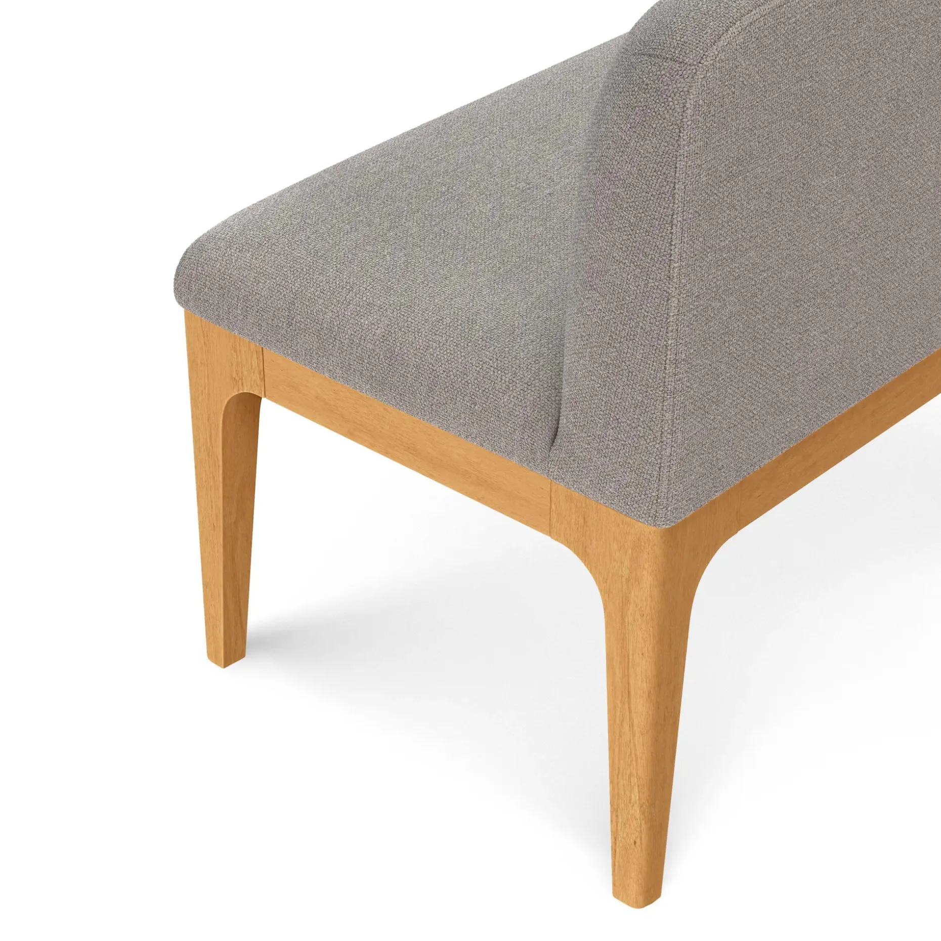 Rosin 34" Armless Banquette - Natural Oak and Hestia Gray