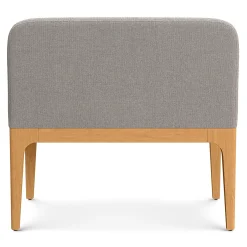 Rosin 34" Armless Banquette - Natural Oak and Hestia Gray