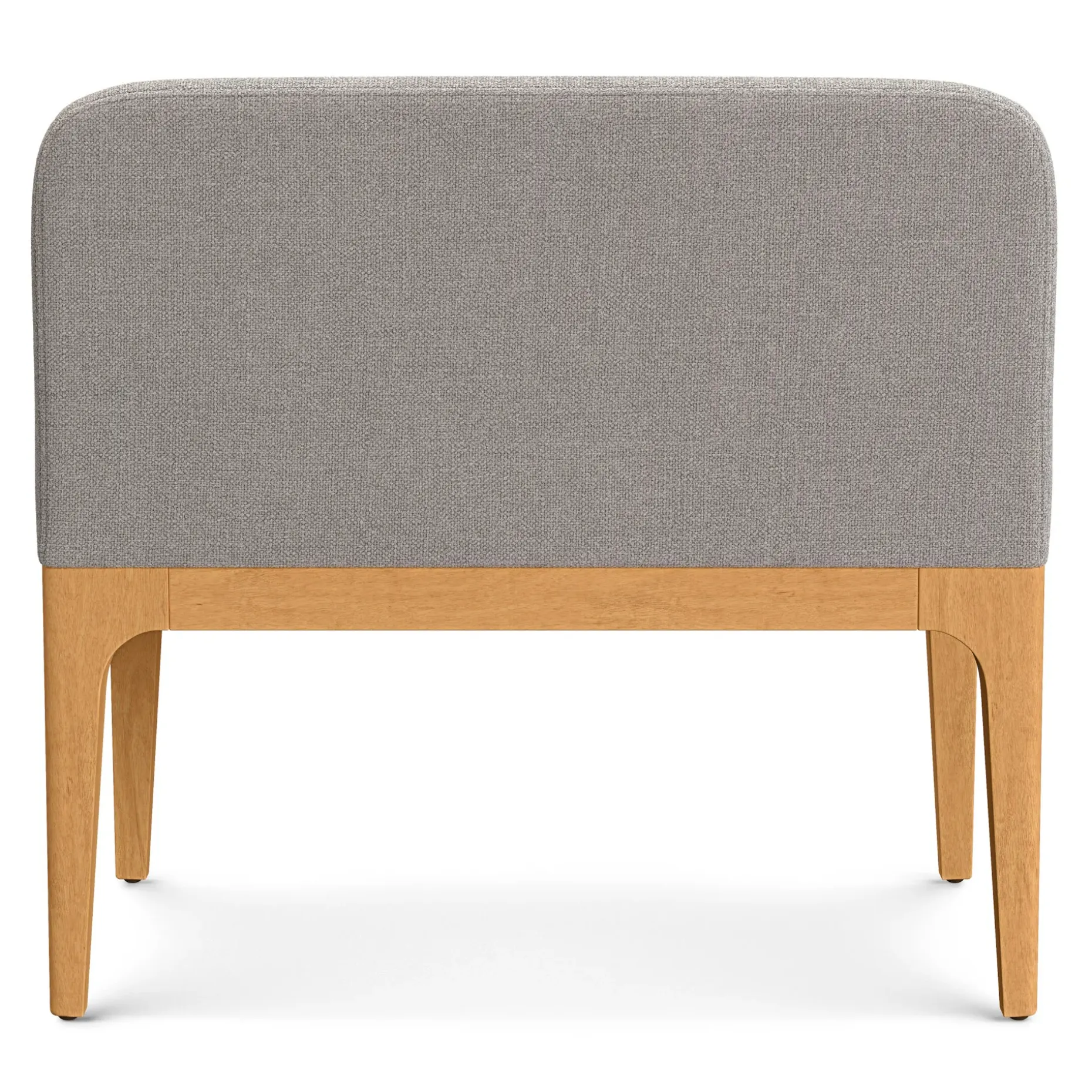 Rosin 34" Armless Banquette - Natural Oak and Hestia Gray
