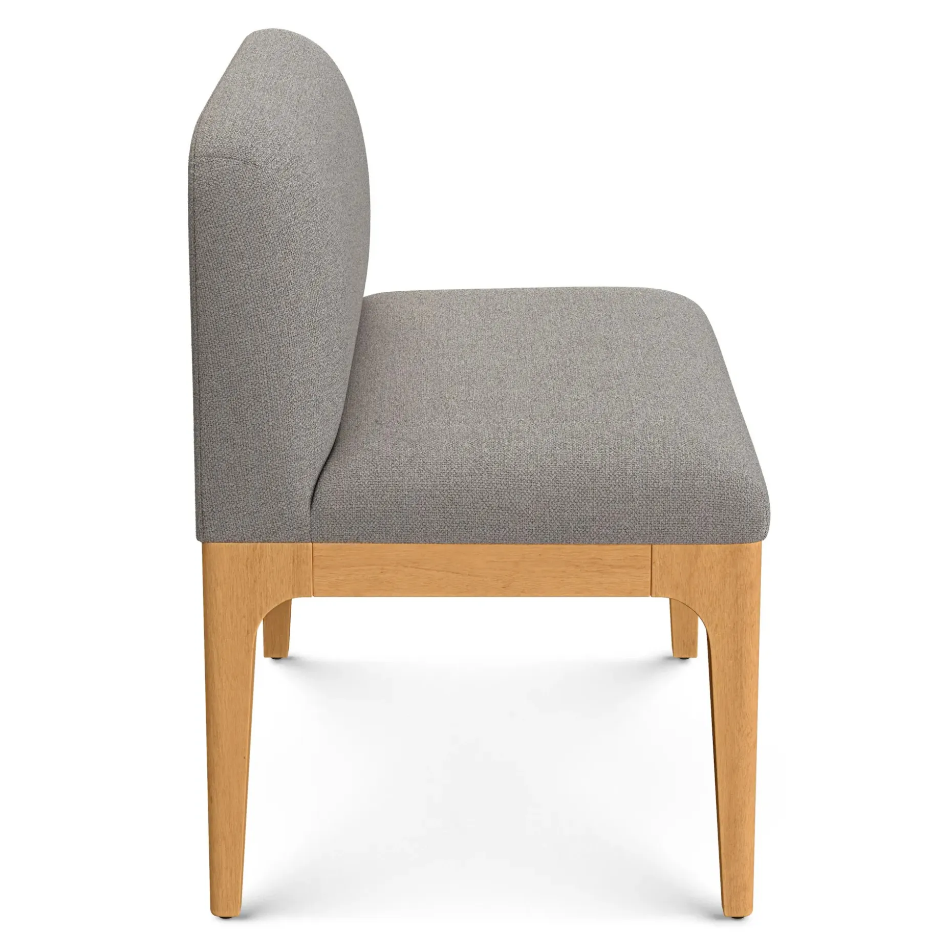 Rosin 34" Armless Banquette - Natural Oak and Hestia Gray