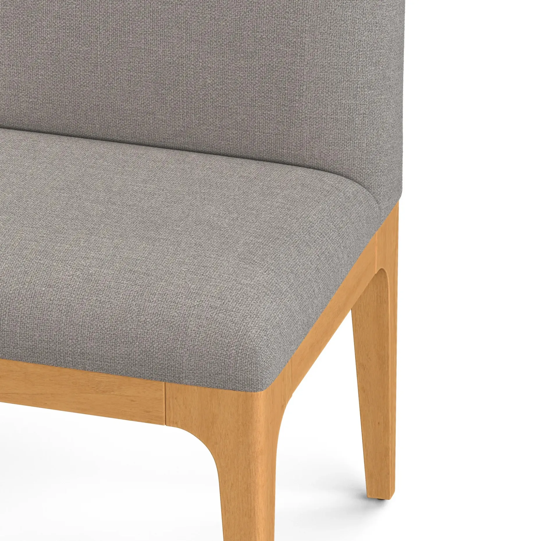 Rosin 34" Armless Banquette - Natural Oak and Hestia Gray