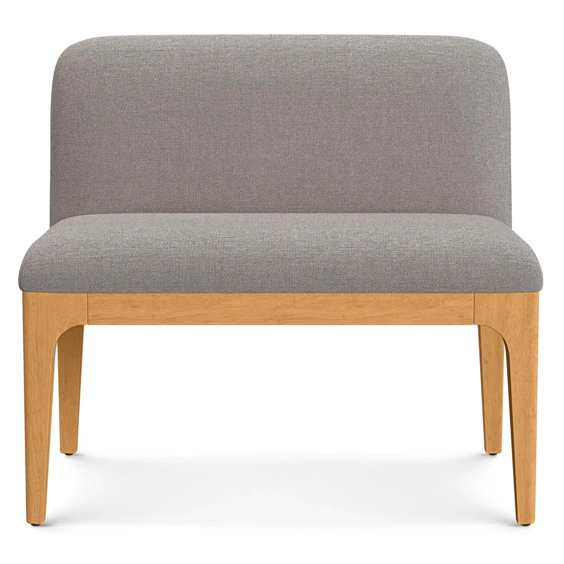 Rosin 34" Armless Banquette - Natural Oak and Hestia Gray